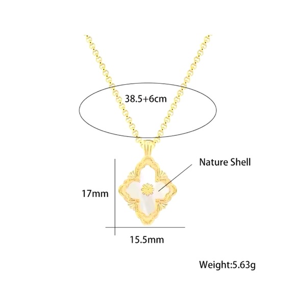 Lya - Chic Four Leaves Clover Necklace StainlessSteel - Picture 8 of 10